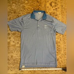 Peter Millar Royal Liverpool Hoylake branded Blue Polo size Large
